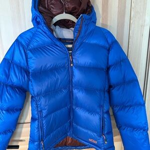 Brand New Stio Hometown Jacket - royal blue  with contrasting plum interior.